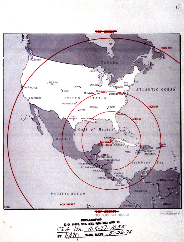 Map of the Range of Nuclear Missiles in Cuba, 1962 World History Commons